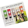 Dionis Goat Milk Skincare - 5 Pack of 1 oz Hand Creams (Creamy Coconut & Oats, Peppermint Twist, Sea Treasures, Sugarberry, Vanilla Bean)