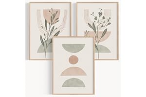 OHBIMBA OHBIMA® Set Di Poster Da Parete quadri moderni soggiorno decorazioni camera da letto quadro astratto moderno stampe moderne wall art elegante arte astratta contemporanea (Senza Cornice – 30x40cm)