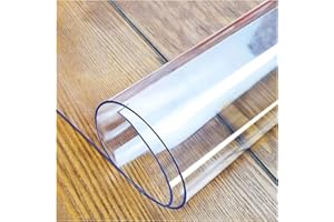 SSFMSF Protector Mesa PVC Rectangular Transparente,Cubierta Transparente Impermeable Protector Alta Temperatura Resistente Aceite,Ideal para Cocina,Soporte De Personalización