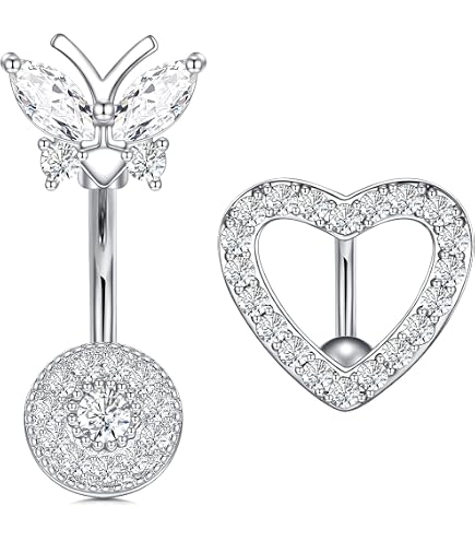 Drops Bauchnabel-Piercing Aus Titan G23 – Banana Mit Kristallkugel In Türkis