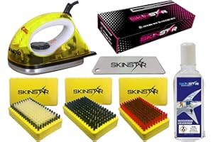 SkinStar Démarreur Ski Cire Kit, Fer de fartage, Brosse, Cire, Nettoyeur 7 éléments