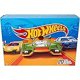 Hot Wheels, Confezione da 20 Macchinine, Veicoli in Scala 1:64 Assortiti, Giocattolo per Bambini 3+ Anni, Imballaggio Sosteni