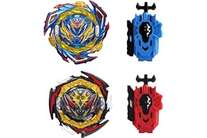 Wotean Gyroscope Turbos Set, 4D Arena Metal Fusion gevechtstollen, met Battling Top Launcher(187+180)