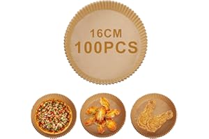YENSONG Air Fryer Liners for Tower Air Fryer,Chefman Ninja Air Fryer Disposable Paper Liners Non Stick Air Fryer Parchment Paper Oil,Water Proof for Air Fryer Roasting Microwave Oven(100pcs,Round)