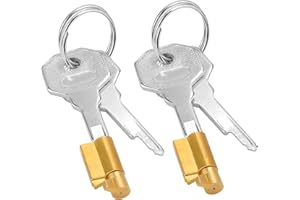 EHOMIIII Lot de 2 serrures à douille en laiton avec clé