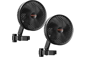 SPIDER FARMER Ventilador de cultivo clip, motor EC, 10 velocidades, clase de protección IP-44 Ventilador de cultivo oscilante con clip 10W ventilador con clip tienda de cultivo, 2pcs