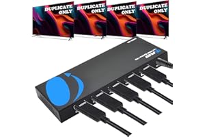 OREI UltraHD 4K @ 60 Hz 1 X 4 HDMI Splitter 1 in 4 Out 4 Port 4: 8-Bit - HDMI 2.0, HDCP 2.0, 18 Gbps, EDID, Duplicate/Mirror 4K Screens - UHDS-104