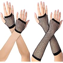 2 Paia Guanti Sirena Senza Dita - Motivo Scale Pesce Per Halloween E Costumi - Foto 2