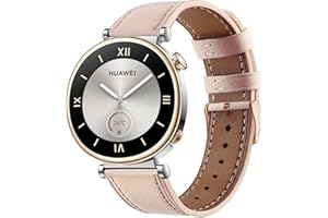 NEMUALL Armband für Huawei Watch GT 4/GT 5 41mm Leder Uhrenarmbänder, 18mm Armbänder Echtleder Ersatz Lederband für Damen Herren