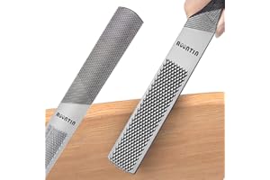 Roontin 2PCS Saw Rasp 8-Inch Flat & Needle File Tool of 4-Way for Shaping Wood/Metal & Sharpening Tools