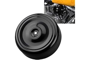 Bid4ze Black 7" Round Air Cleaner Intake Cover For Harley Dyna Softail FXSTB Touring Road Glide King