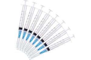 ZVF 100 Pack 3ml/cc Plastic Tube Lab Dispensing Tools, Individually Packaged for Essential Oils, Lubricants, Sealants and More (3ML-23#, 100)