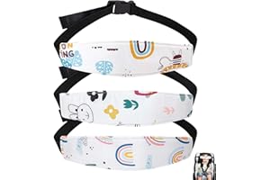 LUMOOM Lot de 3 appuie-tête de voiture pour enfant en coton - Accessoire de siège enfant - Ceinture de maintien réglable - Pour voitures et poussettes
