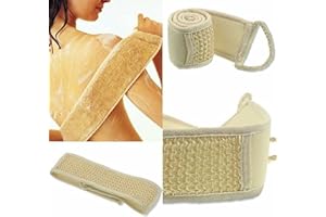 EXTREMEGRIPPRO Brosse exfoliante en luffa avec sangle pour le dos - Pour le bain et la douche