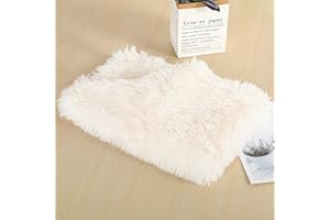 NeuWee Couverture Chien, Moelleuses Peluche Couverture pour Chien Chat, Doux et Chauds Couverture Animaux pour Petit Moyen Grand Chiens et Chats (100 x 75cm,Blanc)