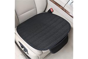 Adunsiaoto 2 Stück Autositzkissen rutschfest Atmungsaktiv, Atmungsaktive Eisseide Anti-Rutsch-Autositzbezüge, Interieur-Zubehör Sitzkissen Für Limousine Sitze(Schwarz)