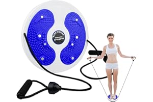 Twist Waist Disc Board mit Kordelzug, Aolkee Twist Board Übung, Taille Exerciser, Twist and Shape Exercise Machine with Massage Foot Sole, Balance Board, Exercise Equipment for Home Office