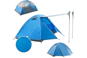 BISINNA 2 Man Camping Tent Outdoor Lightweight Waterproof Windproof Easy Setup 3 Season Double Layer Large Space Backpacking Tent for Camping Hiking Travelling Hunting