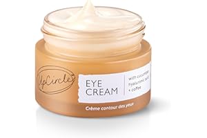 UpCircle Eye Cream With Coffee And Hyaluronic Acid 15ml - For Dark Circles, Puffiness + Wrinkles - Glycerin, Maple Bark + Cucumber Extract - Natural, Vegan + Cruelty-Free