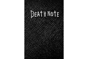 Death Note: Black Edition liniertes Notizbuch mit Regeln (Erste 10 Regeln) für Schule oder Tagebuch mit 120 Seiten (cremefarbenes Papier) Ein 6x9 Zoll ... für Fans von Death Note Anime und Manga