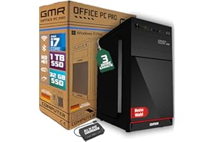 ‎GMR Intel i7 - Business Office Multimedia Computer mit 3 Jahre Garantie! | 32 GB RAM | 1000GB SSD | DVD ± RW | USB 3.0 | Windows 11 Prof. 64-Bit | Smart ID Card Reader 5-in-1 | WiFi and Bluetooth