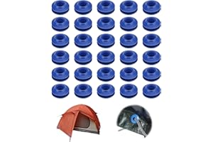 EUYKQNOI oeillet pour bache oeillets pour baches Ensemble d'oeillets en Plastique 30 pièces Œillets Bleus pour Bâches Oeillets Plastique Bâche 27x27x10 mm Œillet de Bâche Auto Bloquants en Plastique