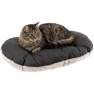 Best For Pets Hondenbed, hondenkussen, hondenmat, tweezijdig, waterdicht, dierenbed, kattenbed, bruin-antraciet, 90 x 80 cm
