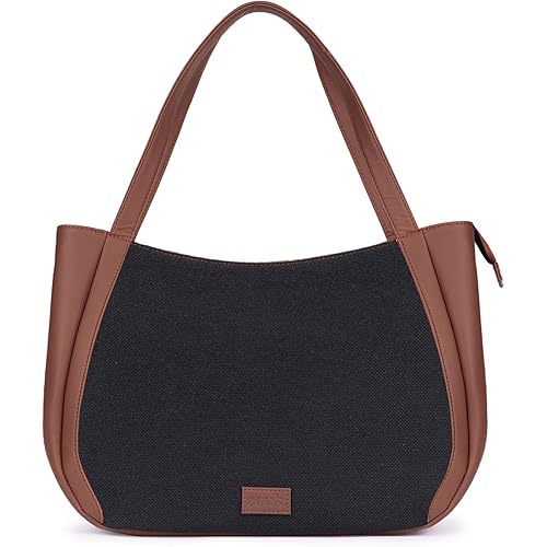 ZOUK Jute Handcrafted Vegan Leather Women\'s Shoulder Luna Handbags