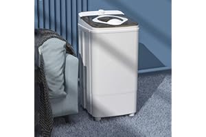 HZWJD Secadora de Ropa portátil, máquina Secadora giratoria, presecado Suave, Capacidad de 10 kg, Ahorro de Espacio, Potencia de 200 vatios, Solo secar, no Lavar, Uso para Ropa de Apartamentos de campi