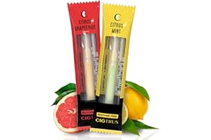 Cigtrus Smokeless Air Inhaler - Tobacco-Free, Nicotine-Free, & Non-Electric | Oral Fixation Relief Aid | Habit Replacing Breathing Stick | 2 Pack (Grapefruit & Lemon Lime)