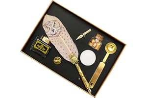 AOMAYLL Juego de tinta y pluma estilográfica de caligrafía vintage, punta de caligrafía vintage - Regalo ideal para principiantes, adultos y niños.
