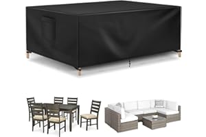 ytwkafa Twkafa Funda Mesa Exterior Impermeable, 420D Tissu Oxford Funda Muebles Exterior Impermeable, Funda Muebles Jardin Resistente Al Agua, Al Polvo Y A Los Rayos UV Lonas Impermeables Exterior