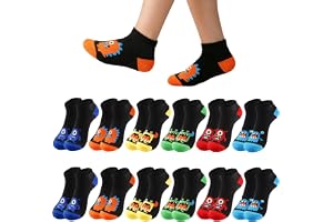 L&K-II L&K barnstrumpor pojkar ankelstrumpor sneakerstrumpor sportstrumpor löpstrumpor fritidsstrumpor strumpor 12-pack bomul