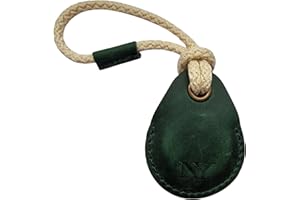 NY NEYYOS NEYYOS - Airtag Anhänger aus Echtem Leder, Air Tag Tracker, Hülle Tragbar & Schlüsselanhänger, Schutzhülle Schlüsselfinder, Holder, Keychain Halter Case, echt Finder Cover, Abdeckung Locator