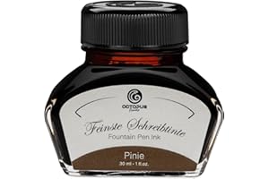 Octopus Fluids Fountain pen ink in ink glass,Writing ink for fountain pen, Fountain pen ink in Pine 30ml, inkpot, Calligraphy Ink