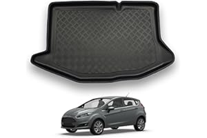 NOMAD Ford Fiesta (2008-2017) [MK6] Boot Liner Tailored Fit Car Floor Mat Protector Non Slip Waterproof Raised Edges Compatible Custom Fit Accessory Black Dog & Pet Friendly Easy Install All-Weather