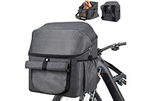 SHIRYLZEE Fahrradkorb für Hunde, Faltbar Vorne Hundefahrradkorb Hundekorb Hunderucksack mit Lenkeradapter für kleine Haustier, Hund, Katze