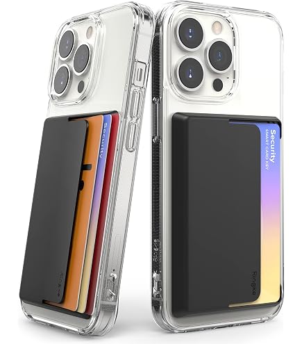 Porte-cartes Autocollant Pour Téléphone – En Cuir Fin Avec Anneau 360° – Pour 2-3 Cartes, Support Main Et Fixation Magnétique Voiture