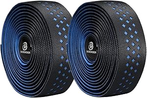 Boenoea Nastro Manubrio Bici Antiscivolo, (Set di 2) Nastro Manubrio Bici da Strada con 2 Tappi Manubrio per Bici da Manubrio, 235x3 cm
