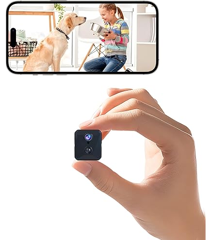 Mini Spy Camera with 1400mAh Rechargeable Battery 4K HD Mini WiFi Wireless Hidden Camera Smallest Security Cameras with App Nanny Cam Night Vision for Home Security Night Vision