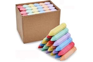 ‎JOYIN JOYIN 24 PCS kreide kegelförmiges, Ungiftiges, Waschbares Jumbo Kreide set, Straßenmalkreide für den Bürgersteig für Kunstspiele, Sommerspiele im Freien und Tafelzeichnung