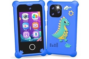 CHRERNA Kids Smart Phone for Boys,2.8" Touchscreen HD Kids Dual Camera Cell Phone with Game, Music Player, 8G SD Card,Christmas Birthday Toy Gifts for Boys 3-10 Year Old