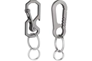 TIBITDEER 2 szt. breloczek tytanowy karabińczyk klipsy do kluczy wytrzymały mocny tybitdeer tytanowy karabińczyk na klucze