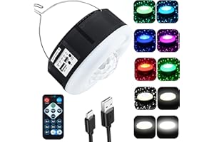 INDMIRD Lanterna da Campeggio, Portatile LED Lampada Campeggio 5400mAh Ricaricabili USB Power Bank Luce per Tende con RGB 7 cambia colore 4 modalità per Campeggio Trekking Pesca Escursionismo Emergenza
