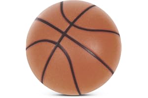 LuWomenre Silent Basketball, Basket-Ball Silencieux, Ballon en Mousse Haute Densité Non Revêtue, Basket Silencieux avec Panier, Ballon Mousse D'entraînement en Salle en Mousse, Taille 7Pour Interieur