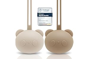 CAJA Schnullerbox 2er Set Schnulleraufbewahrung Silikon BPA frei hygienische Aufbewahrung für Babys und Kleinkinder Panda Design hochwertiges Baby Zubehör Geschenk zur Geburt und Baby Erstausstattung