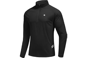 PINSPARK Långärmad herrskjorta 1/4 dragkedja sportskjorta UPF 50+ UV skjorta andas
