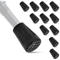 Enzege 12 Embouts Caoutchouc Pour Bâtons De Marche/trekking – Antidérapants, 1,1 Cm