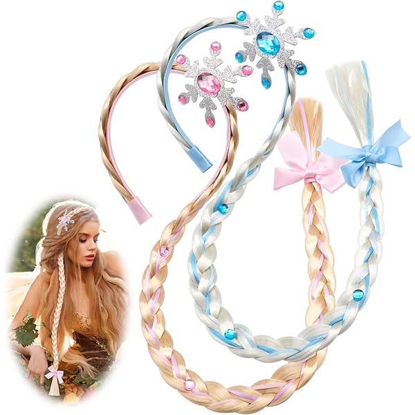 Fascia Capelli Bambina Parrucca Principessa Rapunzel Trecce