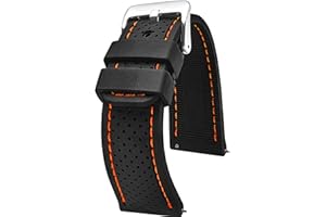 STUNNING SELECTION ALPINE Sporty Premium Soft Silicone Adjustable Watch Band - Replacement Rubber Watch Bands for Women & Men - Waterproof Quick Release Watch Straps - Compatible with Regular & Smart Watch Bands
